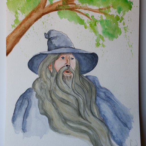 LOTR  watercolor Gandalf