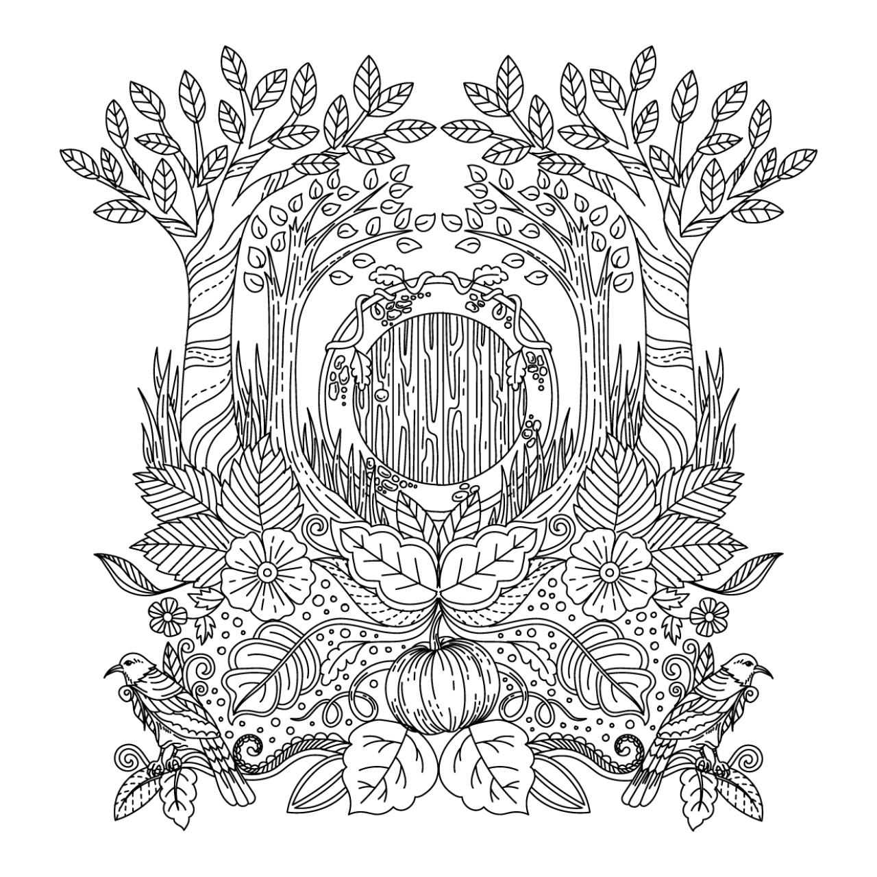 Hobbit Door 2 Coloring Book Page - Gallery - The Art Sherpa Community ...