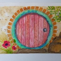 LOTR watercolor 1 HOOT Hobbit Door