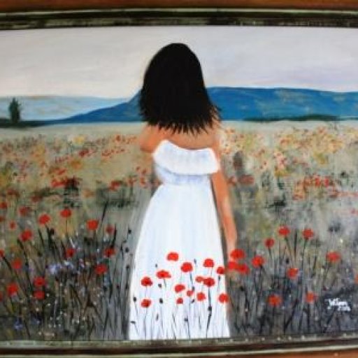 Girl in a poppy field Angela Anderson tutorial