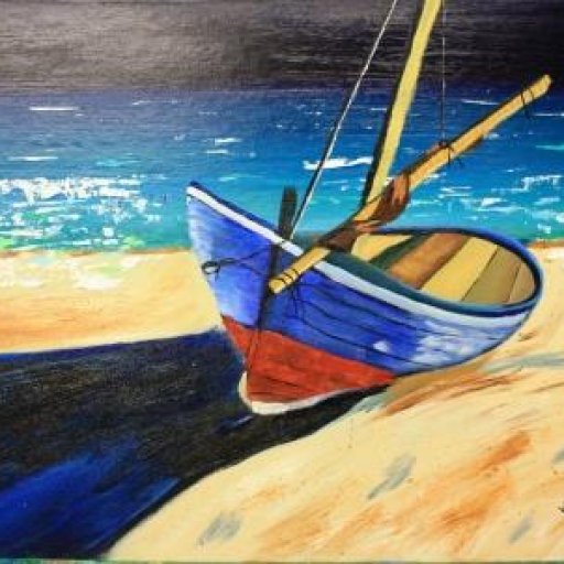 boat on Beach Art Sherpa tutorial