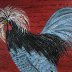 9 - first rooster - polish blue Angela Anderson tutorial