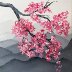 8 - Cherry Blossom c Mountains Paint c Jane tutorial