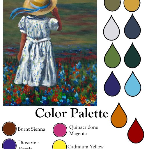 Color palette Blue Bonnet
