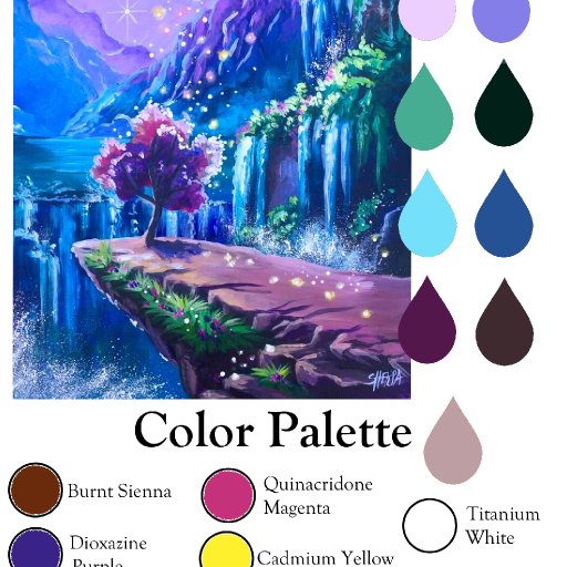 Color palette fantasy falls 