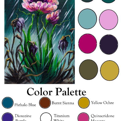 Color palette Blank  survivor Flower 