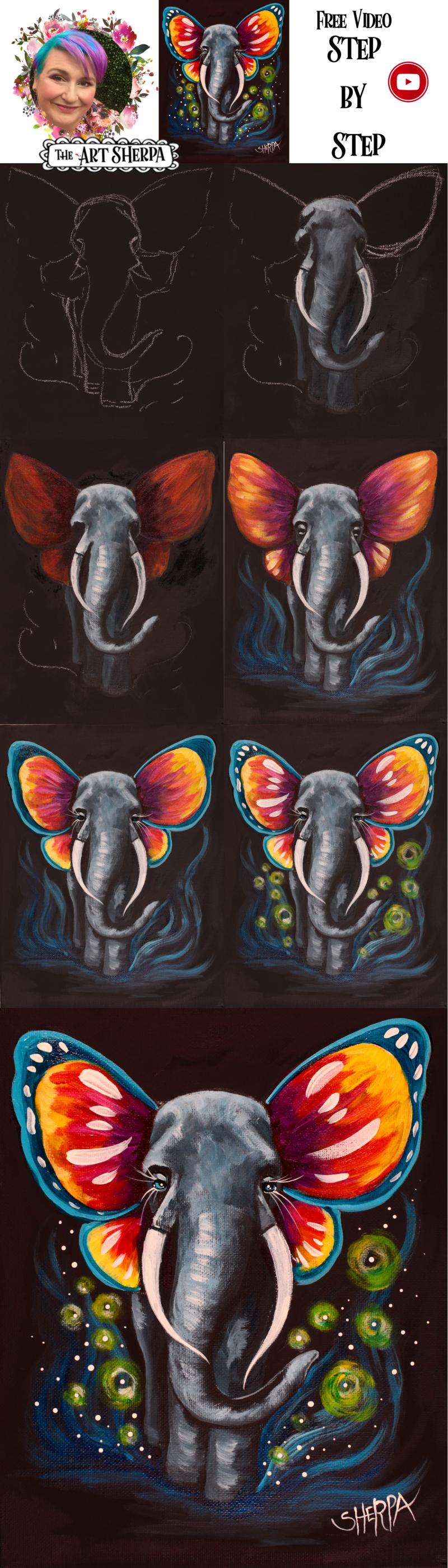 acrylic elephant painting