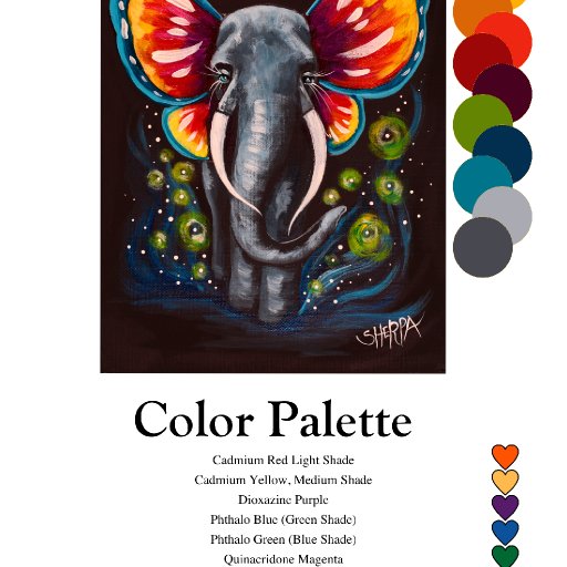 Color palette flutterphant 