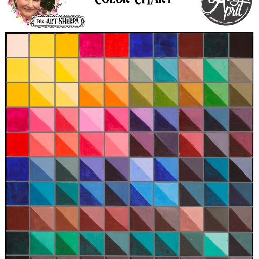 Color chart Blank Acrylic april web