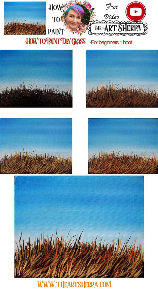 Step By Step How To Paint Dry Grass Copy Gallery The Art Sherpa