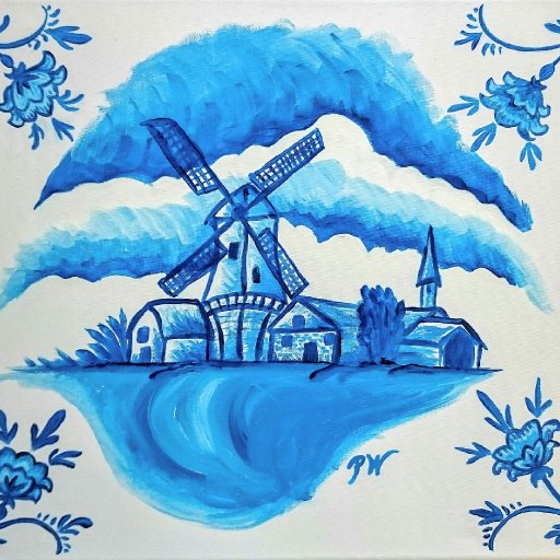 Delft Blau Windmill 