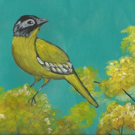 Finished Yellow Bird Art Sherpa 3 hoots