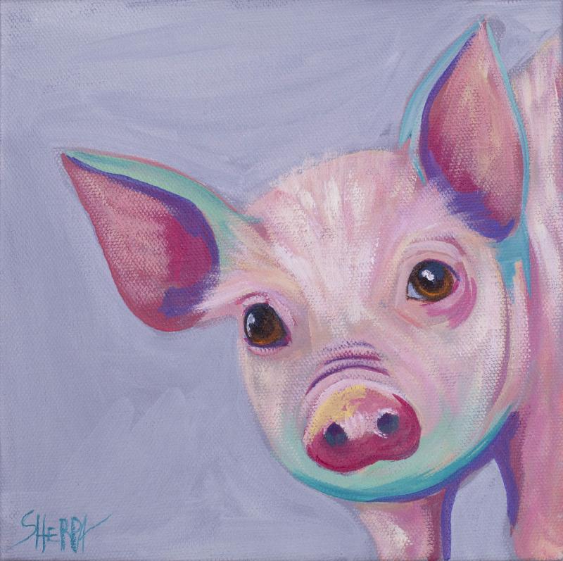 Easy Daily Painting Colorful Pig Step By Step Acrylic Tutorials Day #4 ...