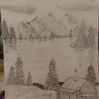 Pencil lake landscape