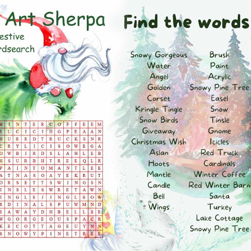 festive wordsearch