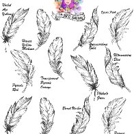 Watercolor Feather Swatching page blank 