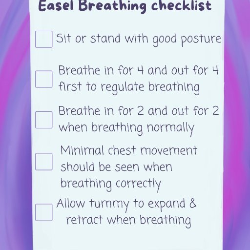 easel breathing checklist