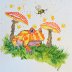 Fairy Frog and Mushrooms - Copy