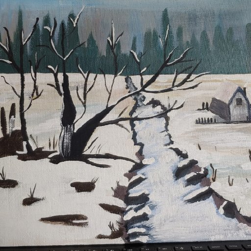 Winter painting art sherpa