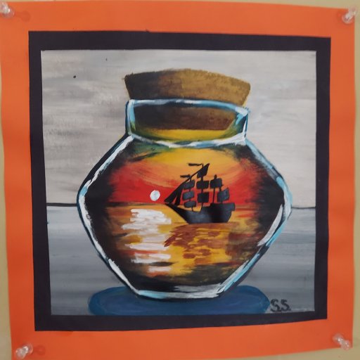 Pirate Ship Sunset in a Bottle