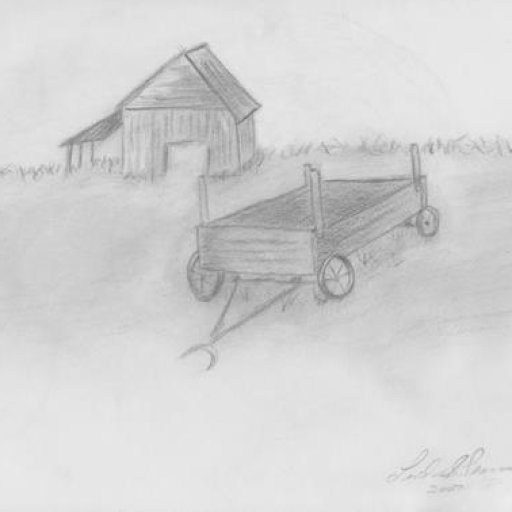 Barn and Wagon