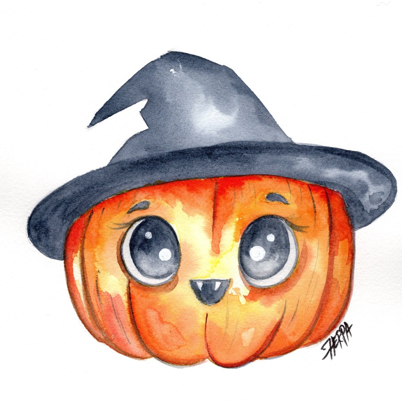 watercolor jackolantern patron 