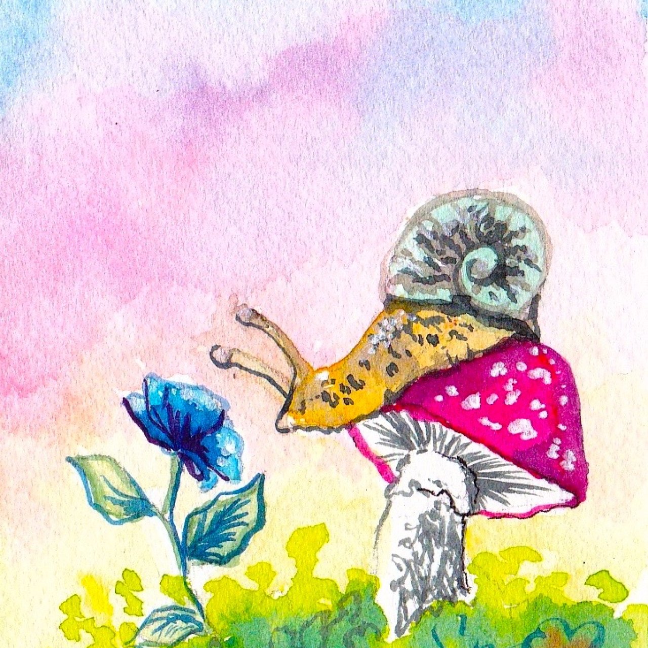 snail watercolor patron 