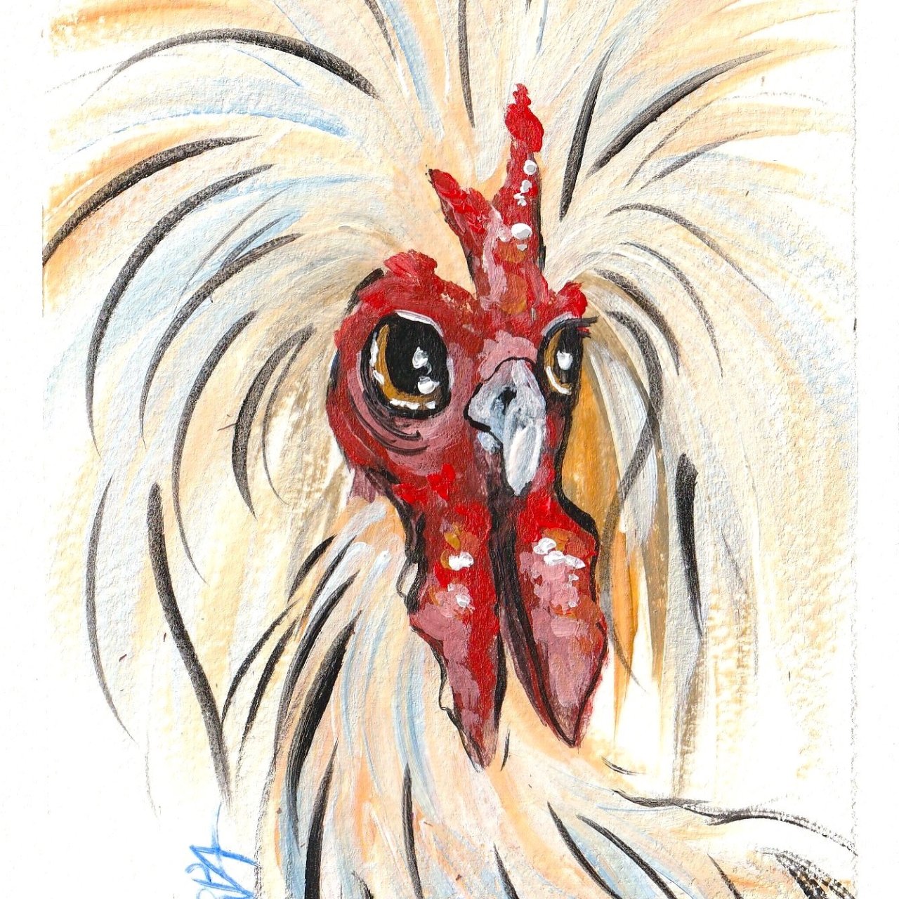 watercolor chicken patron