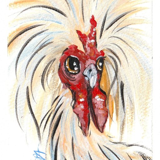 watercolor chicken patron