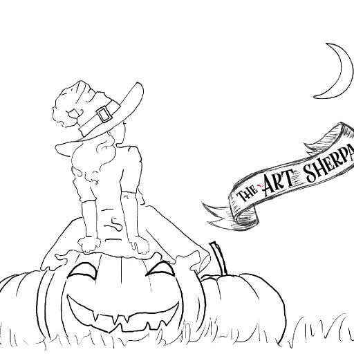 Patrons exclusive Traceable  Girl on Pumpkin Witch 