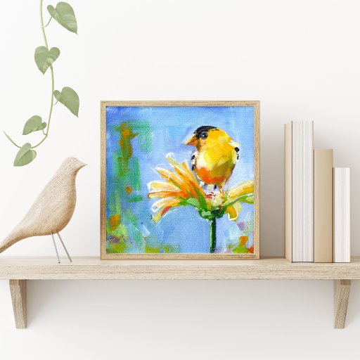 Yellow Bird Framed 