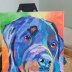 colorful black lab painting