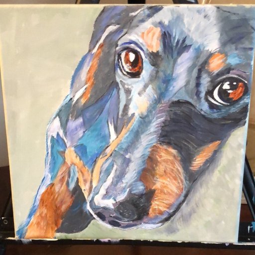 Dachsund painting