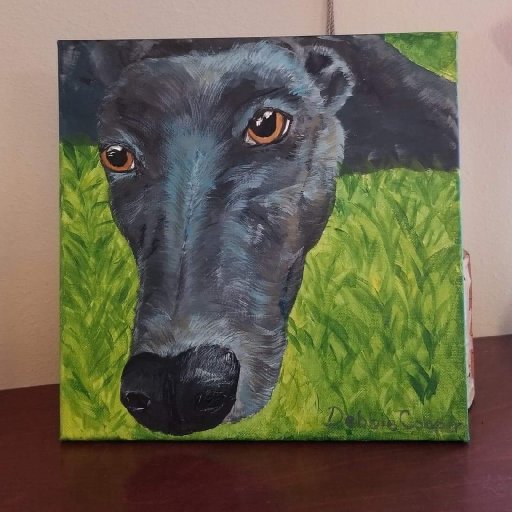 Joey greyhound painting