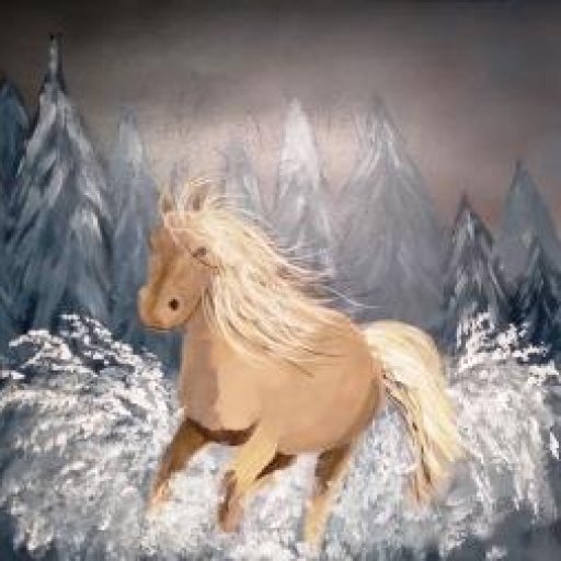 Horse in snow