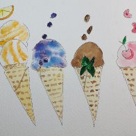 Watercolour Ice creams