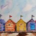 Beach Huts in Watercolour