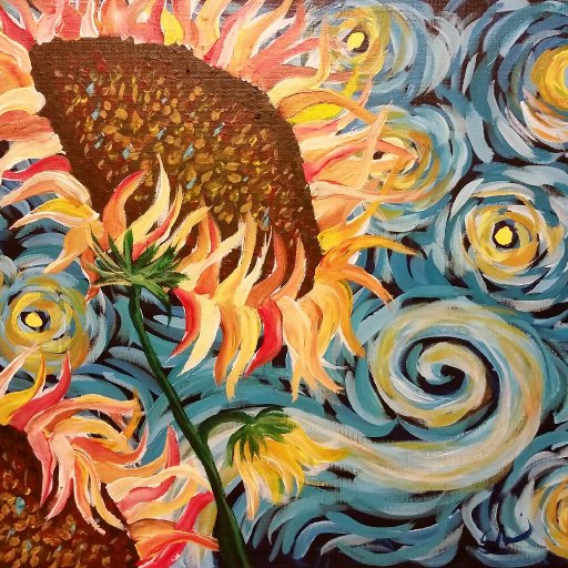 Van Gogh Sunflowers - Cinnamon Cooney