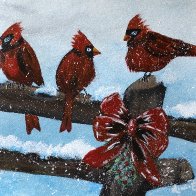 Cardinals on a Fence