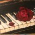 Rose on piano 