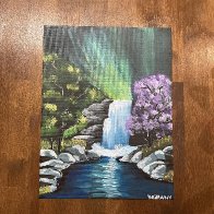 waterfall painting