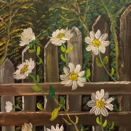 Flowers on a Fence