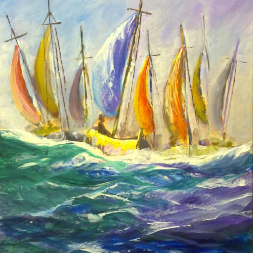 Raging sea