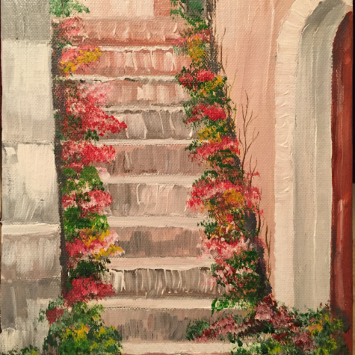 Stairs and Flowers