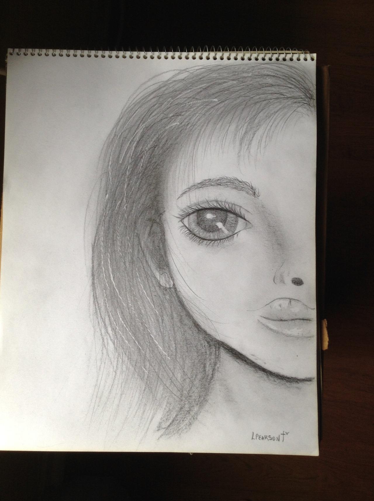 Half Face Drawing 1 Gallery Lpearsonart The Art Sherpa