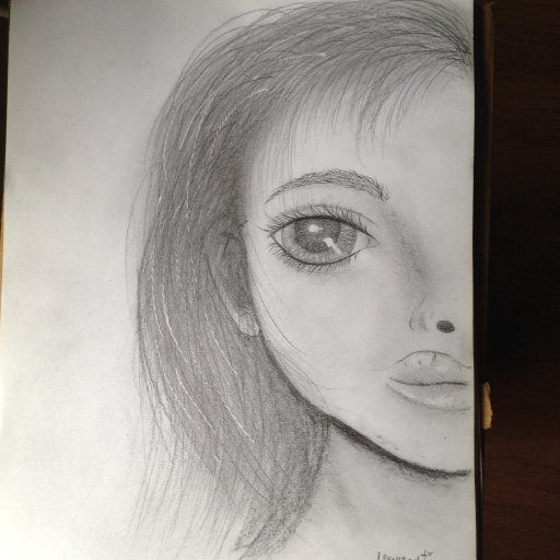 Half Face Drawing 1