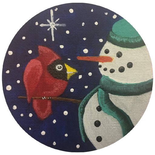 Snowman and Cardinal (Large)