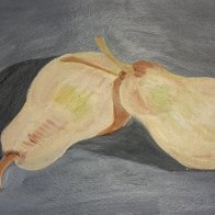 acrylic pear, quest 1
