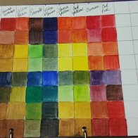 color chart for Daler Rowney System 3 paints, quest 9