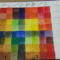 color chart for Daler Rowney System 3 paints, quest 9